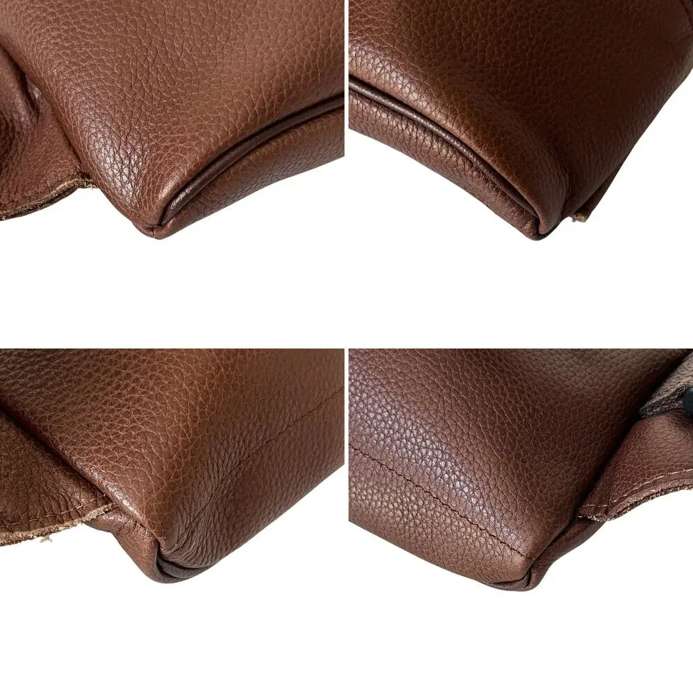 Longchamp Vintage Le Foulonne Pebbled Leather Belt Bag Fanny Pack Y2K Brown